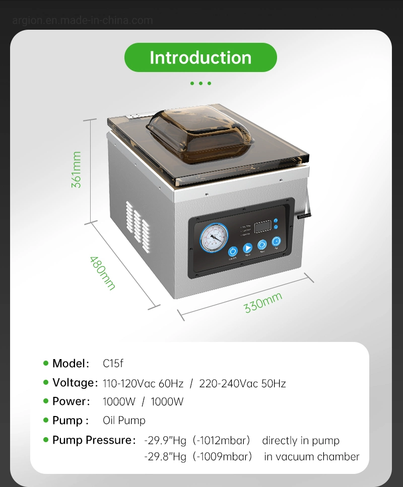 Restaurant Equipment Commercial Sous Vide Vacuum Chamber Packaging Sealer with Oil Pump