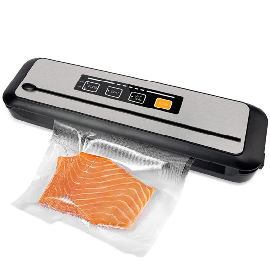 Household Portable Black Stainless Steel Vacuum Packing Sous Vide Food Storage Vacuum Sealer